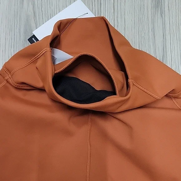 Women's High-Waisted Orange Shorts - Picture 7 of 9